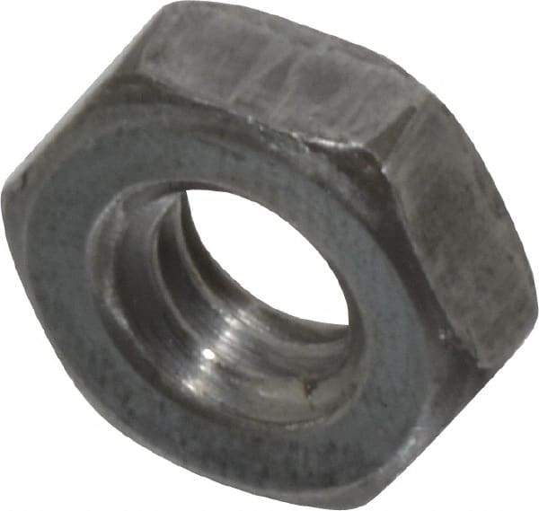 Value Collection - 1/4-20 UNC Steel Right Hand Hex Jam Nut - 7/16" Across Flats, 0.1563" High, Uncoated - All Tool & Supply