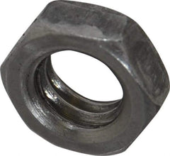 Value Collection - 3/8-16 UNC Steel Right Hand Hex Jam Nut - 9/16" Across Flats, 0.2188" High, Uncoated - All Tool & Supply