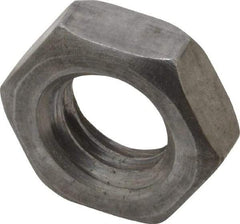 Value Collection - 7/16-14 UNC Steel Right Hand Hex Jam Nut - 11/16" Across Flats, 1/4" High, Uncoated - All Tool & Supply