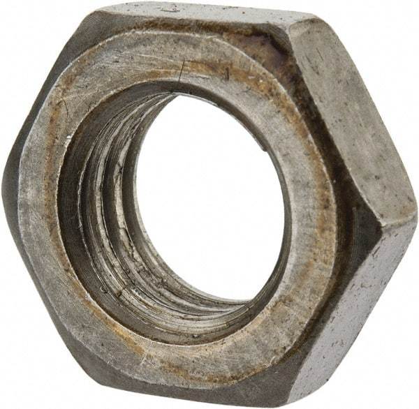 Value Collection - 9/16-12 UNC Steel Right Hand Hex Jam Nut - 7/8" Across Flats, 5/16" High, Uncoated - All Tool & Supply