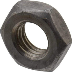 Value Collection - 1/4-28 UNF Steel Right Hand Hex Jam Nut - 7/16" Across Flats, 0.1563" High, Uncoated - All Tool & Supply