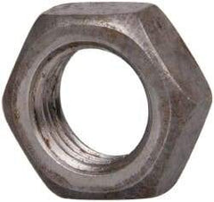 Value Collection - 3/8-24 UNF Steel Right Hand Hex Jam Nut - 9/16" Across Flats, 0.2188" High, Uncoated - All Tool & Supply