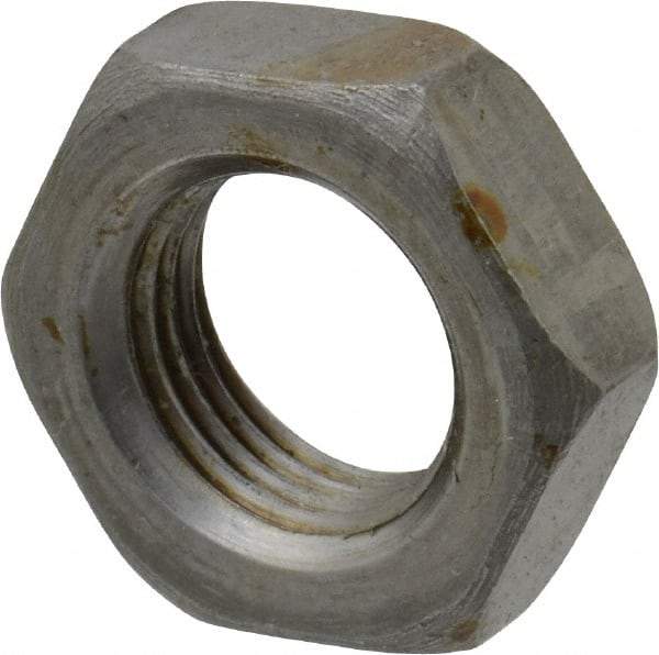 Value Collection - 9/16-18 UN Steel Right Hand Hex Jam Nut - 7/8" Across Flats, 5/16" High, Uncoated - All Tool & Supply