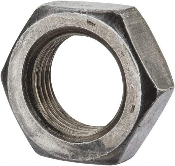 Value Collection - 7/8-14 UN Steel Right Hand Hex Jam Nut - 1-5/16" Across Flats, 31/64" High, Uncoated - All Tool & Supply