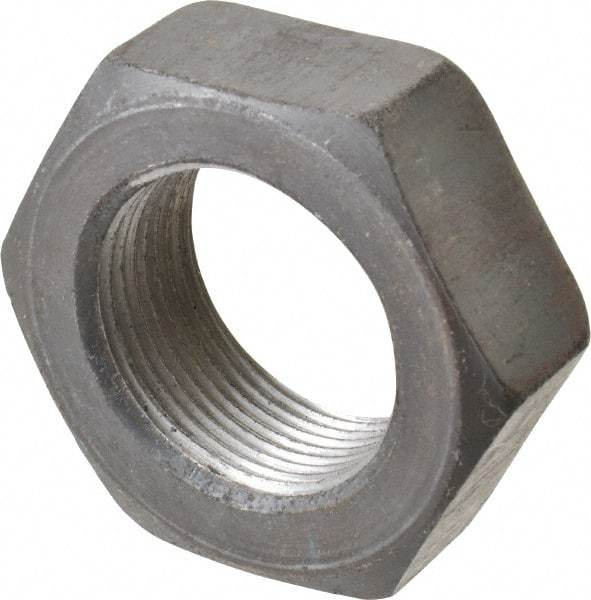 Value Collection - 1-1/2 - 12 UNF Steel Right Hand Hex Jam Nut - 2-1/4" Across Flats, 27/32" High, Uncoated - All Tool & Supply