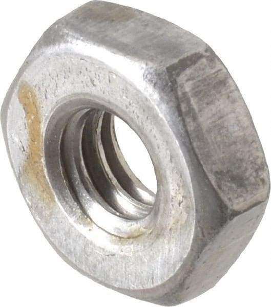 Value Collection - 1/4-20 UNC Steel Right Hand Heavy Hex Jam Nut - 1/2" Across Flats, 11/64" High, Uncoated, 2B Class of Fit - All Tool & Supply