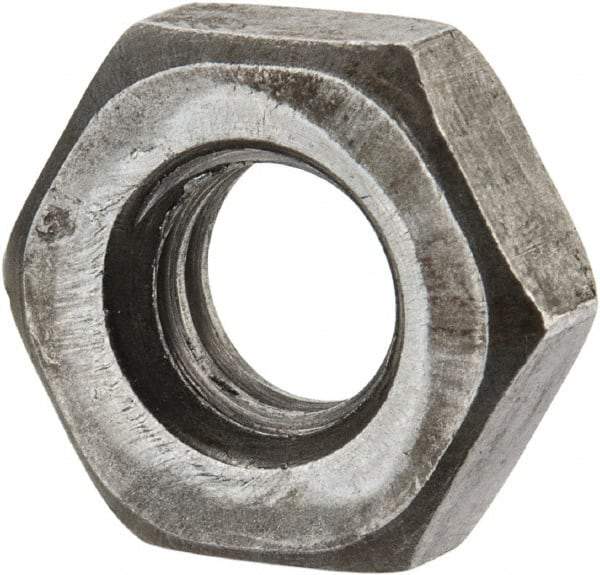 Value Collection - 5/16-18 UNC Steel Right Hand Heavy Hex Jam Nut - 9/16" Across Flats, 13/64" High, Uncoated, 2B Class of Fit - All Tool & Supply