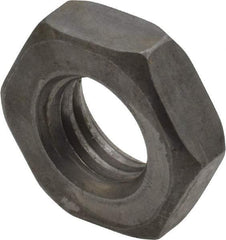 Value Collection - 1/2-13 UNC Steel Right Hand Heavy Hex Jam Nut - 7/8" Across Flats, 19/64" High, Uncoated, 2B Class of Fit - All Tool & Supply