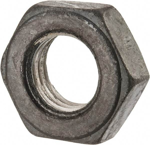 Value Collection - 7/8-9 UNC Steel Right Hand Heavy Hex Jam Nut - 1-7/16" Across Flats, 31/64" High, Uncoated, 2B Class of Fit - All Tool & Supply