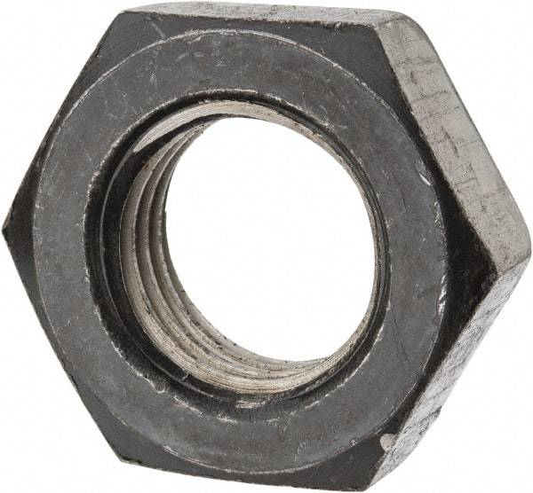 Value Collection - 1-1/2 - 6 UNC Steel Right Hand Heavy Hex Jam Nut - 2-3/8" Across Flats, 27/32" High, Uncoated, 2B Class of Fit - All Tool & Supply