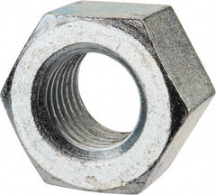 Value Collection - 1-1/8 - 7 UNC Steel Right Hand Heavy Hex Nut - 1-13/16" Across Flats, 1-7/64" High, Zinc-Plated Finish - All Tool & Supply