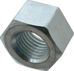 Value Collection - 1-1/4 - 7 UNC Steel Right Hand Heavy Hex Nut - 2" Across Flats, 1-7/32" High, Zinc-Plated Finish - All Tool & Supply