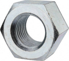 Value Collection - 1-3/4 - 5 UNC Steel Right Hand Heavy Hex Nut - 2-3/4" Across Flats, 1-23/32" High, Zinc-Plated Finish - All Tool & Supply