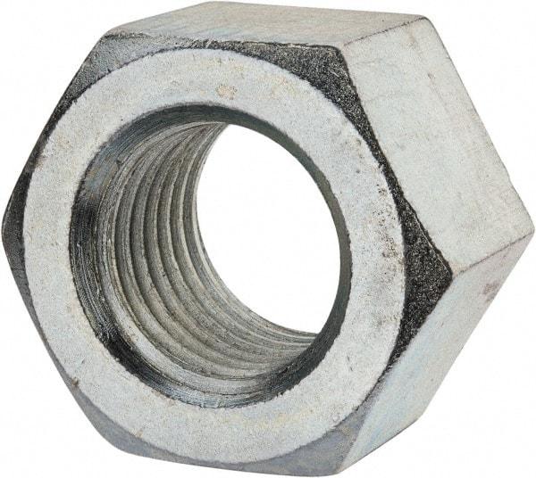 Value Collection - 2 - 4-1/2 UNC Steel Right Hand Heavy Hex Nut - 3-1/8" Across Flats, 1-31/32" High, Zinc Clear Finish - All Tool & Supply