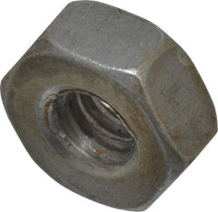 Value Collection - 1/4-20 UNC Steel Right Hand Heavy Hex Nut - 1/2" Across Flats, 15/64" High, Uncoated, 2B Class of Fit - All Tool & Supply