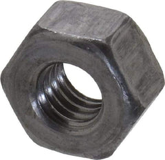 Value Collection - 5/16-18 UNC Steel Right Hand Heavy Hex Nut - 9/16" Across Flats, 19/64" High, Uncoated, 2B Class of Fit - All Tool & Supply