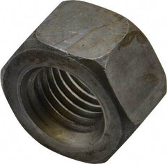 Value Collection - 1-8 UNC Steel Right Hand Heavy Hex Nut - 1-5/8" Across Flats, 63/64" High, Uncoated, 2B Class of Fit - All Tool & Supply