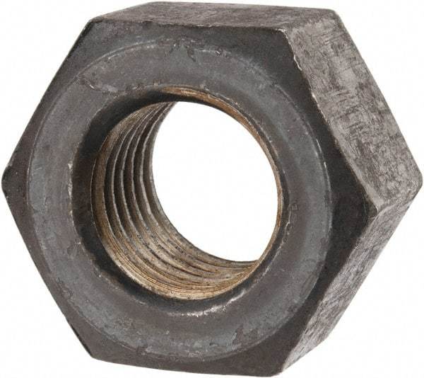 Value Collection - 1-1/8 - 7 UNC Steel Right Hand Heavy Hex Nut - 1-13/16" Across Flats, 1-7/64" High, Uncoated - All Tool & Supply