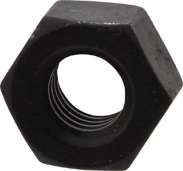 Value Collection - 7/16-14 UNC Steel Right Hand Heavy Hex Nut - 3/4" Across Flats, 27/64" High, Uncoated, 2B Class of Fit - All Tool & Supply