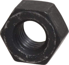 Value Collection - 1/2-13 UNC Steel Right Hand Heavy Hex Nut - 7/8" Across Flats, 31/64" High, Uncoated, 2B Class of Fit - All Tool & Supply