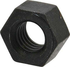 Value Collection - 9/16-12 UNC Steel Right Hand Heavy Hex Nut - 15/16" Across Flats, 35/64" High, Uncoated, 2B Class of Fit - All Tool & Supply