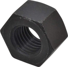 Value Collection - 7/8-9 UNC Steel Right Hand Heavy Hex Nut - 1-7/16" Across Flats, 55/64" High, Uncoated, 2B Class of Fit - All Tool & Supply