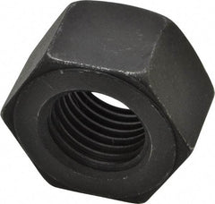 Value Collection - 1-1/8 - 8 UN Steel Right Hand Heavy Hex Nut - 1-13/16" Across Flats, 1-7/64" High, Uncoated, 2B Class of Fit - All Tool & Supply