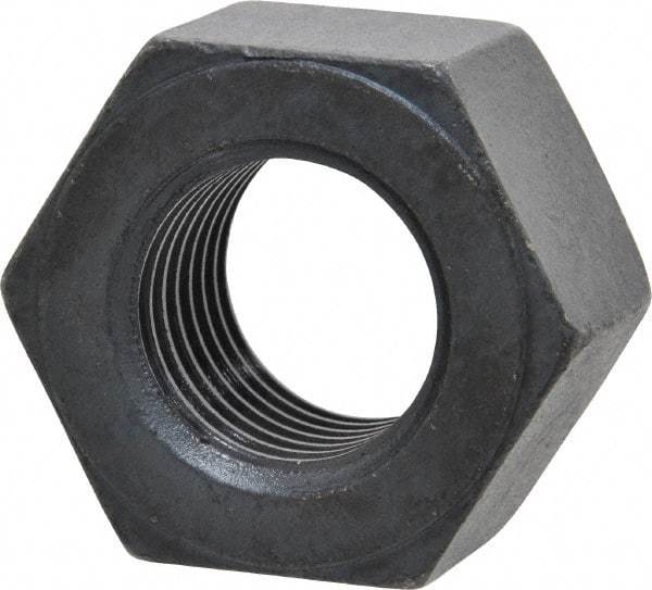 Value Collection - 1-1/4 - 7 UNC Steel Right Hand Heavy Hex Nut - 2" Across Flats, 1-7/32" High, Uncoated, 2B Class of Fit - All Tool & Supply