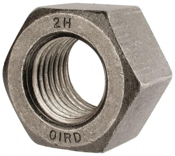 Value Collection - 1-1/2 - 6 UNC Steel Right Hand Heavy Hex Nut - 2-3/8" Across Flats, 1-15/32" High, Uncoated, 2B Class of Fit - All Tool & Supply