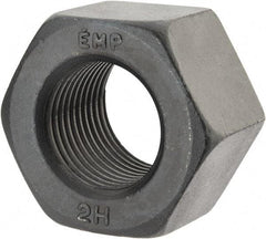 Value Collection - 1-1/2 - 8 UN Steel Right Hand Heavy Hex Nut - 2-3/8" Across Flats, 1-15/32" High, Uncoated, 2B Class of Fit - All Tool & Supply