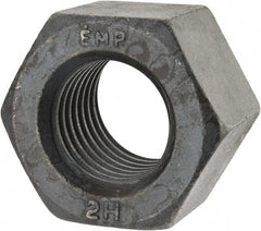 Value Collection - 1-3/4 - 5 UNC Steel Right Hand Heavy Hex Nut - 2-3/4" Across Flats, 1-23/32" High, Uncoated, 2B Class of Fit - All Tool & Supply