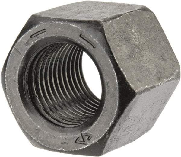 Value Collection - 9/16-18 UNF Steel Right Hand High Hex Nut - 7/8" Across Flats, 49/64" High, Uncoated - All Tool & Supply