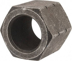 Value Collection - 1-1/2 - 12 UNF Steel Right Hand High Hex Nut - 2" Across Flats, 1-9/32" High, Uncoated - All Tool & Supply