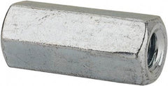 Value Collection - #10-24 UNC, 3/4" OAL Steel Standard Coupling Nut - Zinc-Plated Finish, 5/16" Width Across Flats - All Tool & Supply