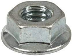 Value Collection - 5/16-18, 0.68" Flange Diam, Serrated Flange Nut - Grade Grade 2 Steel, Zinc-Plated Finish, 0.283" Flange Height - All Tool & Supply