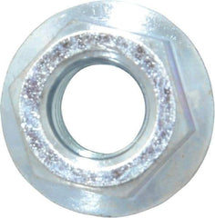 Value Collection - 7/16-14, 15/16" Flange Diam, Serrated Flange Nut - Grade Grade 2 Steel, Zinc-Plated Finish, 0.395" Flange Height - All Tool & Supply