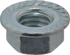 Value Collection - 1/2-13, 1.031" Flange Diam, Serrated Flange Nut - Grade Grade 2 Steel, Zinc-Plated Finish, 0.458" Flange Height - All Tool & Supply