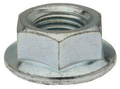 Value Collection - 7/16-20, 15/16" Flange Diam, Serrated Flange Nut - Grade Grade 2 Steel, Zinc-Plated Finish, 0.395" Flange Height - All Tool & Supply