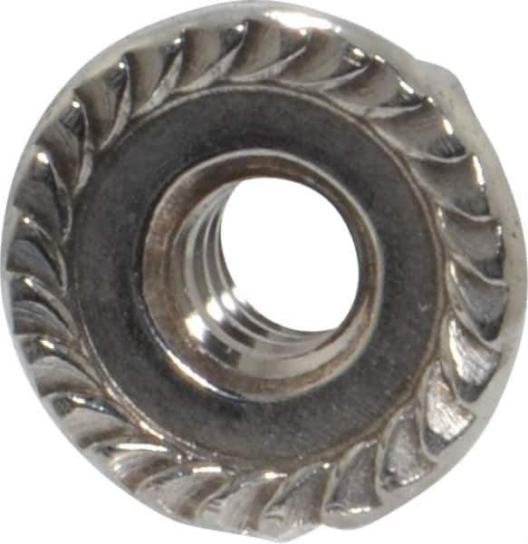 Value Collection - #10-24, 1/2" Flange Diam, Serrated Flange Nut - Grade 18-8 Stainless Steel, 7/32" Flange Height - All Tool & Supply