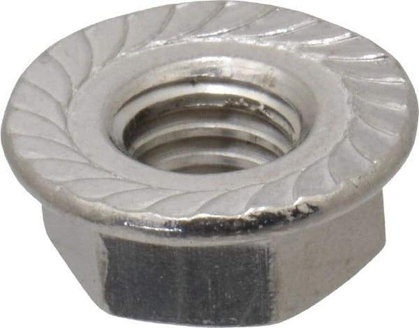 Value Collection - 5/16-18, 0.68" Flange Diam, Serrated Flange Nut - Grade 18-8 Stainless Steel, 0.283" Flange Height - All Tool & Supply