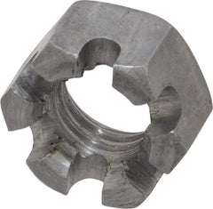 Value Collection - 5/8-11 UNC Grade 2 Steel Slotted Locknut - 15/16" Width Across Flats, 35/64" High, Uncoated - All Tool & Supply