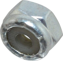 Value Collection - #4-40 UNC Grade 2 Hex Lock Nut with Nylon Insert - 1/4" Width Across Flats, 5/32" High, Zinc-Plated Finish - All Tool & Supply