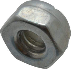 Value Collection - #5-40 UNC Grade 2 Hex Lock Nut with Nylon Insert - 1/4" Width Across Flats, 5/32" High, Zinc-Plated Finish - All Tool & Supply