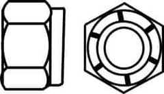 Value Collection - M30x3.50 Metric Coarse 18-8 & Austenitic Grade A2 Hex Lock Nut with Nylon Insert - 30mm High, Uncoated - All Tool & Supply