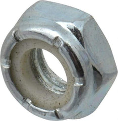 Value Collection - 5/16-18 UNC Grade 2 Hex Jam Lock Nut with Nylon Insert - 1/2" Width Across Flats, 17/64" High, Zinc-Plated Finish - All Tool & Supply