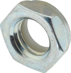 Value Collection - 1/2-13 UNC Grade 2 Hex Jam Lock Nut with Nylon Insert - 3/4" Width Across Flats, 21/64" High, Zinc-Plated Finish - All Tool & Supply