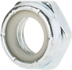 Value Collection - 5/8-11 UNC Grade 2 Hex Jam Lock Nut with Nylon Insert - 15/16" Width Across Flats, 9/64" High, Zinc-Plated Finish - All Tool & Supply