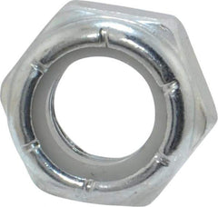 Value Collection - 5/16-24 UNF Grade 2 Hex Jam Lock Nut with Nylon Insert - 1/2" Width Across Flats, 17/64" High, Zinc-Plated Finish - All Tool & Supply