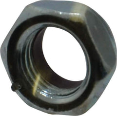 Value Collection - 7/16-20 UNF Grade 2 Hex Jam Lock Nut with Nylon Insert - 11/16" Width Across Flats, 21/64" High, Zinc-Plated Finish - All Tool & Supply