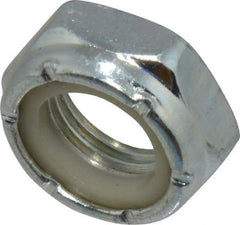 Value Collection - 1/2-20 UNF Grade 2 Hex Jam Lock Nut with Nylon Insert - 3/4" Width Across Flats, 21/64" High, Zinc-Plated Finish - All Tool & Supply